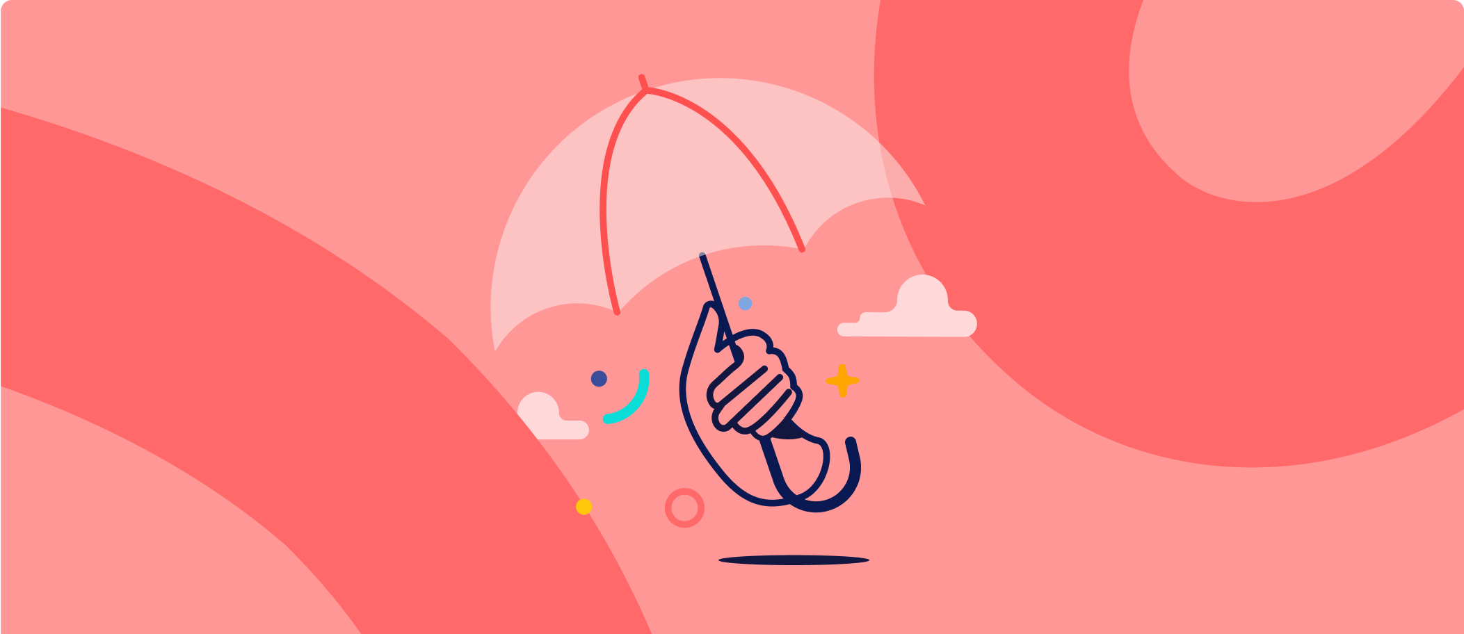 Image of hand holding an umbrella