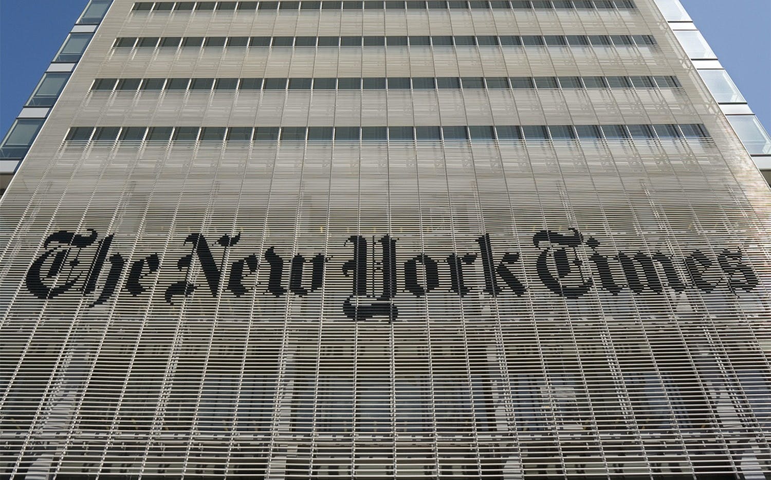 Signage on The New York Times Building